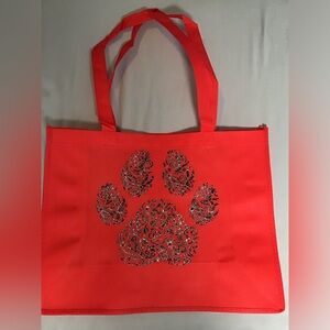 Red and Black Tote Bag